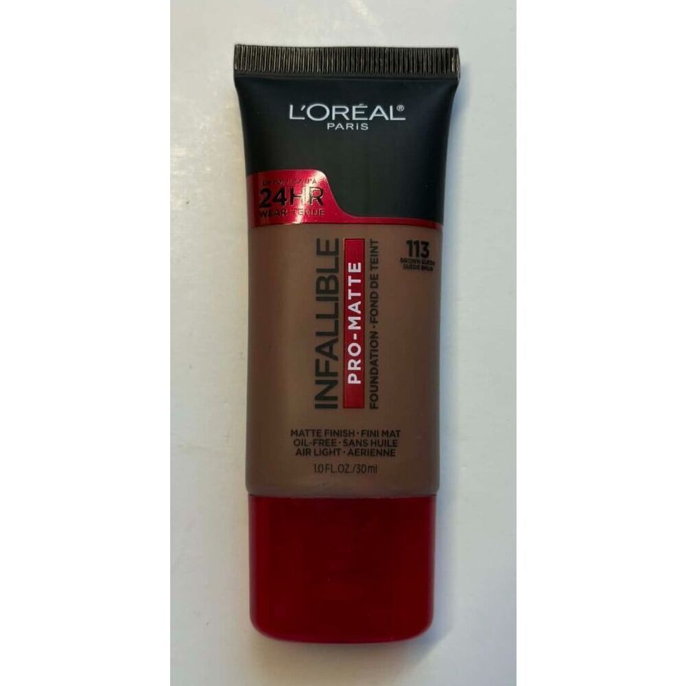 LOreal Infallible Pro Matte Foundation Matte Finish 24 hr Wear 113 Brown Suede